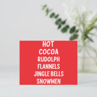 Hot Cocoa Rudolph Flannels Jingle Bells Santa