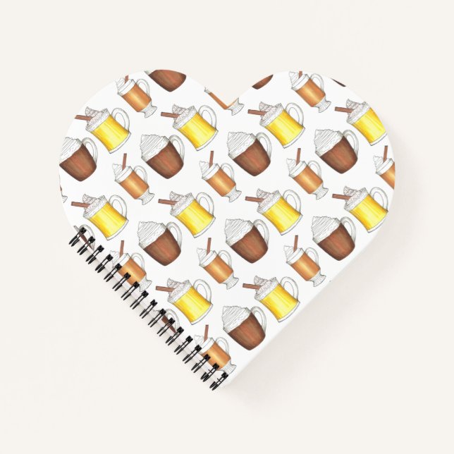 Hot Cocoa Rum Eggnog Winterurlaub Getränke Weihnac Notizbuch (Vorderseite)