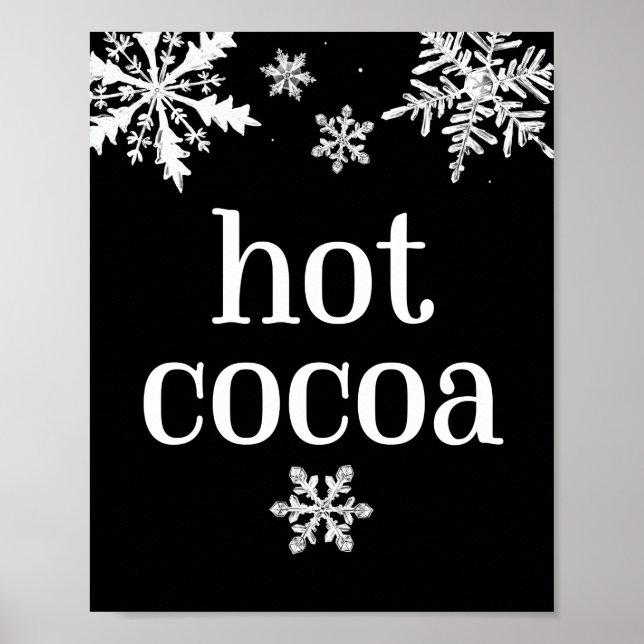 Hot Cocoa Snowflake Party Signatur Poster (Vorne)