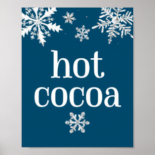 Hot Cocoa Snowflake Party Signatur Poster
