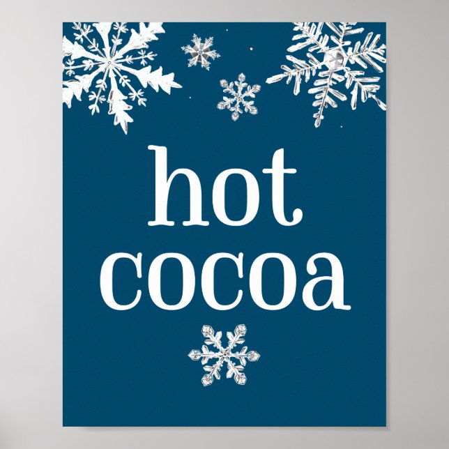 Hot Cocoa Snowflake Party Signatur Poster (Vorne)