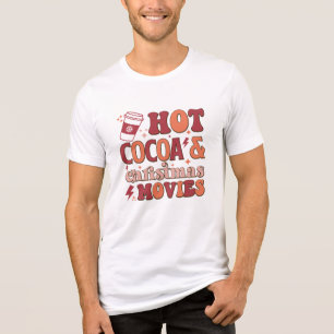 Hot Cocoa und Weihnachtsfilme Retro Groovy Tri-Blend Shirt