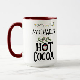 Hot Cocoa Weihnachten Snowman & Individuelle Name Tasse