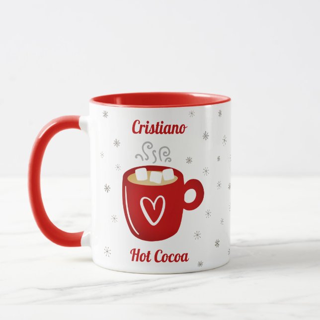 Hot Cocoa Weihnachtsname Tasse (Links)