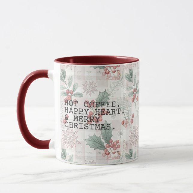 Hot Coffee Merry Christmas Tasse (Links)