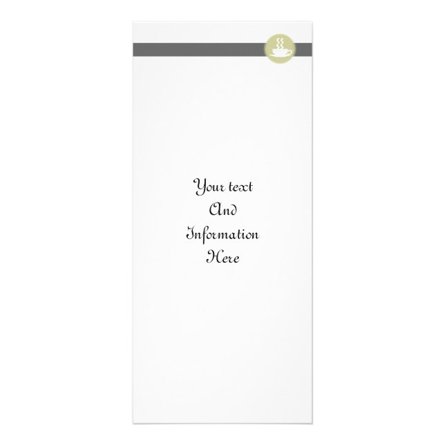 Hot Coffee Rack Card Werbekarte (Vorne)