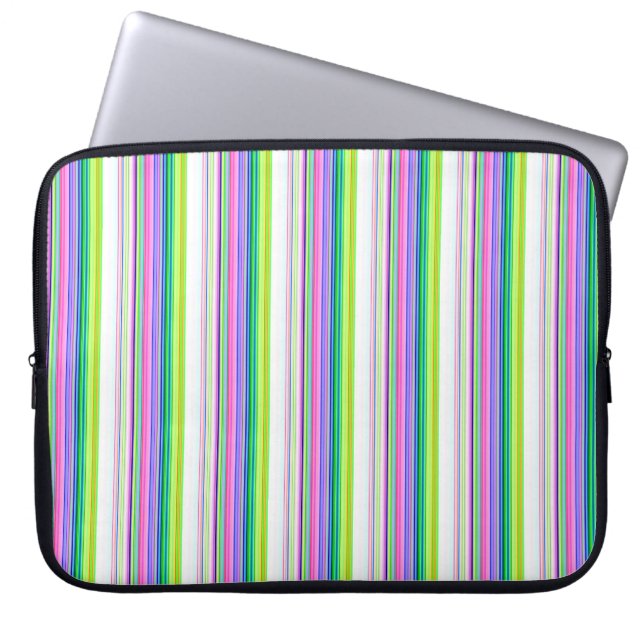 Hot colorful neon stripes laptopschutzhülle (Vorderseite)