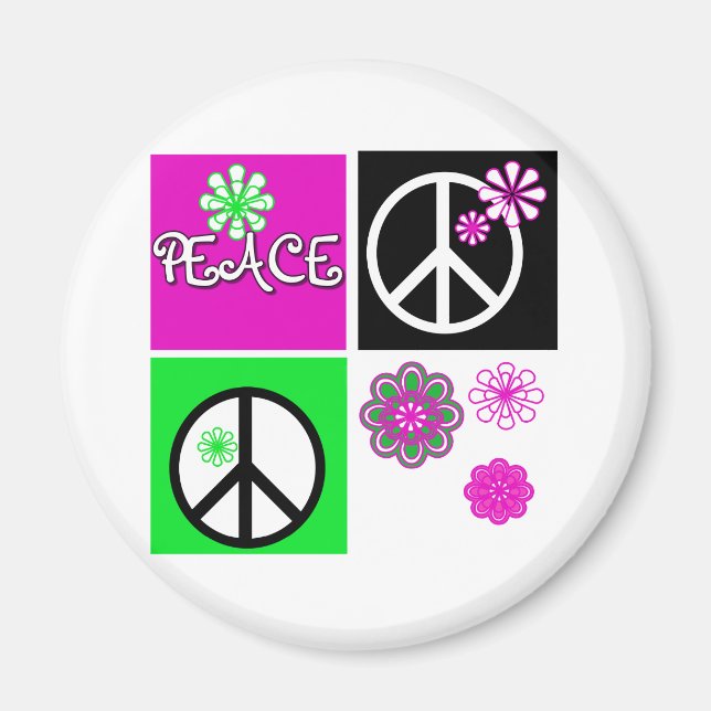 Hot Colors Peace Magnet (Vorne)