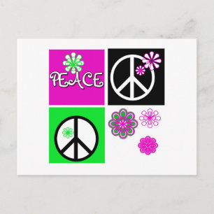 Hot Colors Peace Postkarte
