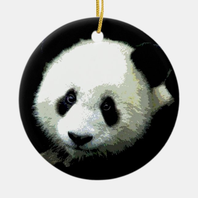 Hot Cool Chic Panda Weihnachtsbaum Ornament (Vorne)