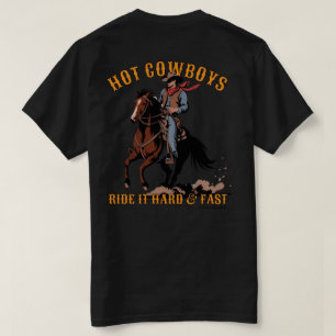 Hot Cowboys   Herren   Schwarz   T-Shirt