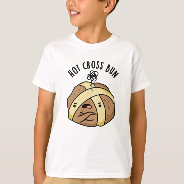 Hot Cross Bun Funny Food Puff T-Shirt (Vorderseite)