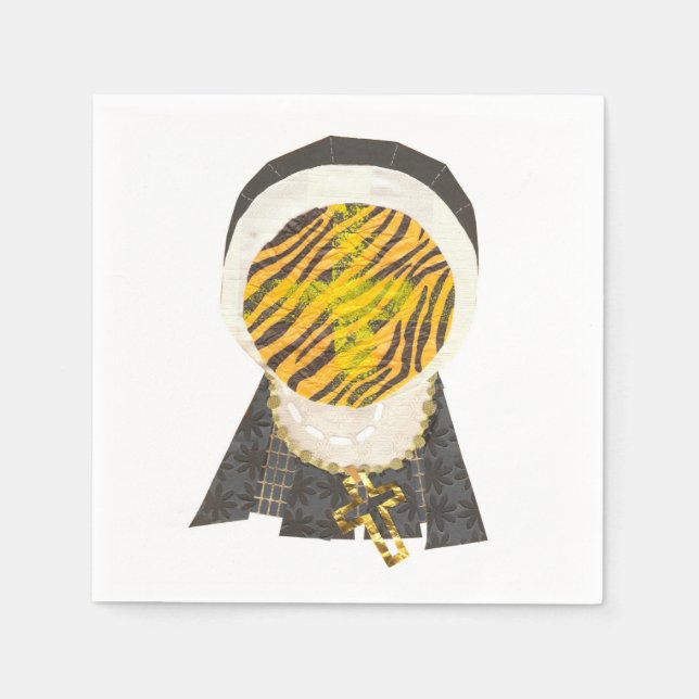 Hot Cross Bun Nun Napkins Serviette (Vorderseite)