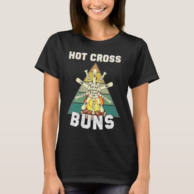 Hot Cross Buns And Recorder Musical Instrument T-Shirt (Vorderseite)