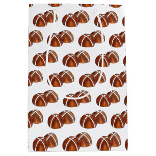 Hot Cross Buns Britische Backgebäck Mittlere Geschenktüte