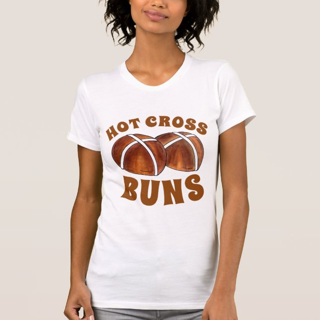 Hot Cross Buns Britische Backgebäck T-Shirt (Vorderseite)