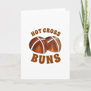 Hot Cross Buns Britische Lebensmittel Backen Oster Karte