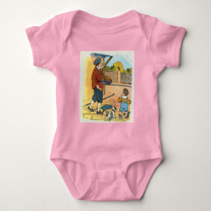 Hot-Cross-Buns, Mother Gans Kinderzimmer Rhyme Pic Baby Strampler