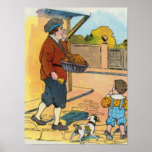Hot-Cross-Buns, Mother Gans Kinderzimmer Rhyme Pic Poster
