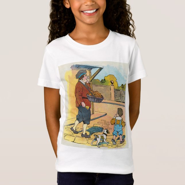Hot-Cross-Buns, Mother Gans Kinderzimmer Rhyme Pic T-Shirt (Vorderseite)