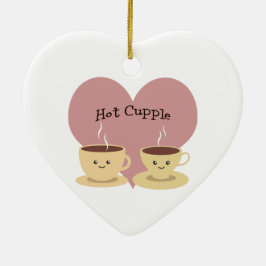 Hot Cupple! Keramik Ornament