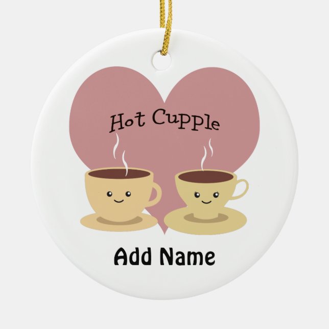 Hot Cupple! Keramik Ornament (Vorne)