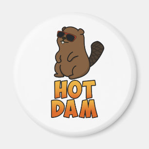 Hot Dam Niedlichen Coolen Biber Pub Magnet