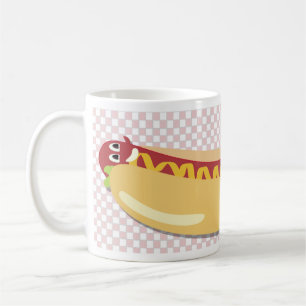 Hot Diggity Dog Spaß Vintager Cartoon Retro Art Kaffeetasse