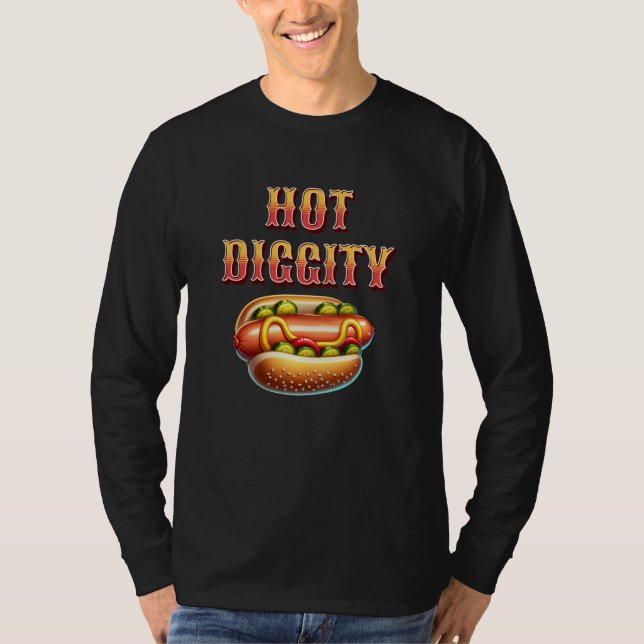 Hot Diggity | Retro Hot Dog T-Shirt (Vorderseite)