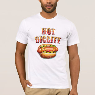 Hot Diggity   Retro Hot Dog T-Shirt