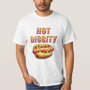Hot Diggity   Retro Hot Dog T-Shirt