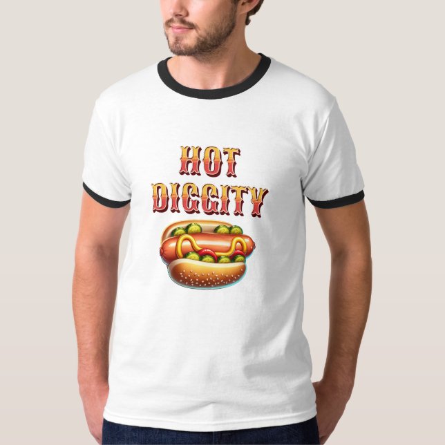 Hot Diggity | Retro Hot Dog T-Shirt (Vorderseite)