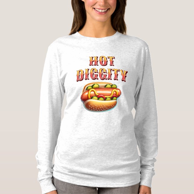 Hot Diggity | Retro Hot Dog T-Shirt (Vorderseite)