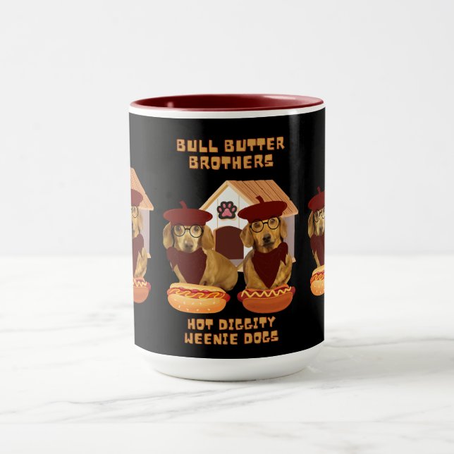 Hot Diggity Würstchen Hunde Kaffeezubereitung Tass Tasse (Zentrum)
