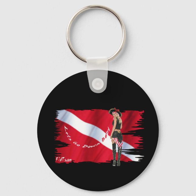 Hot Dive Babes in Bikini Schlüsselanhänger (Vorderseite)