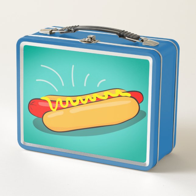 Hot Dog Animation  Metall Brotdose (Vorderseite)