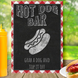 Hot Dog Bar I Do GRILLEN Party Signierung Poster