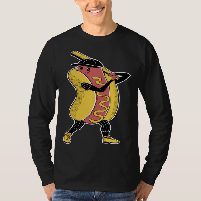 Hot-dog baseball sports T-Shirt (Vorderseite)