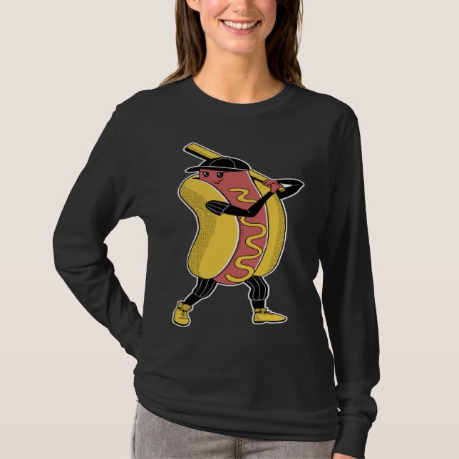 Hot-dog baseball sports T-Shirt (Vorderseite)