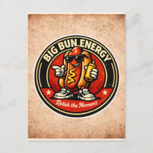 Hot Dog - Big Bun Energy - Foodie Fiends Postkarte