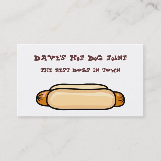 Hot Dog Business Cards Visitenkarte (Vorderseite)