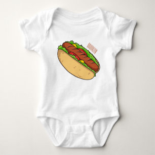 Hot Dog Cartoon Baby Strampler