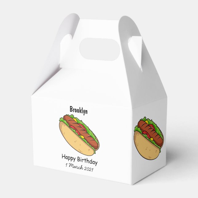 Hot Dog Cartoon Geschenkschachtel (Vorderseite)