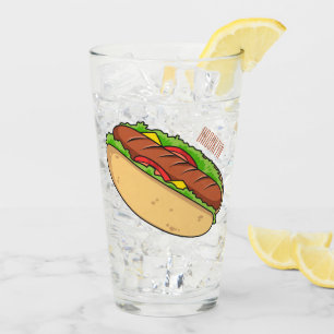 Hot Dog Cartoon Glas