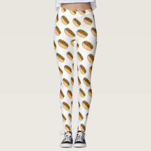 Hot Dog Cartoon Leggings