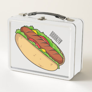 Hot Dog Cartoon Metall Brotdose
