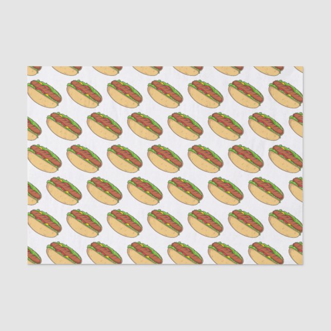 Hot Dog Cartoon Seidenpapier (Vorderseite)