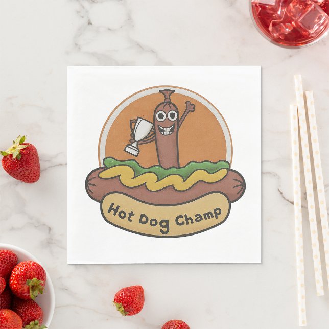 Hot Dog Champ Serviette (Von Creator hochgeladen)