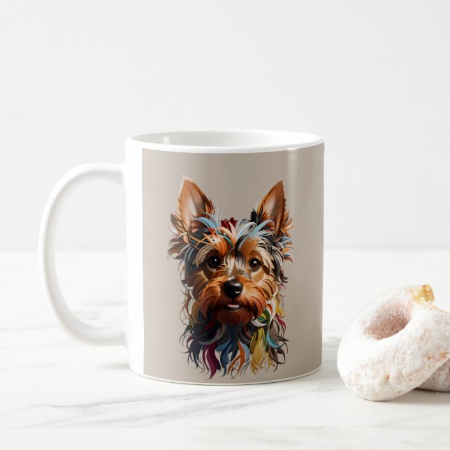 Hot Dog Combo Fun Design für Dog Coffee Lov Kaffeetasse (Mit Donut)