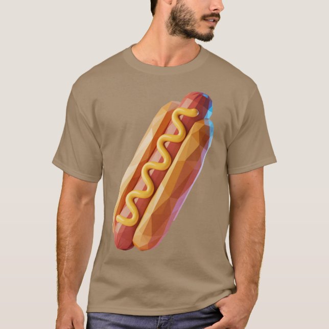Hot Dog Cool Fastfood Logo T-Shirt (Vorderseite)